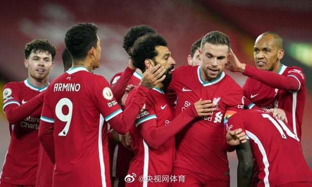  萨拉赫传射建功利物浦轻取水晶宫